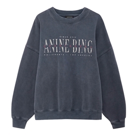 Anine Bing Sport Club Miles Sweatshirt, Washed Black